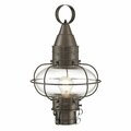 Norwell Classic Onion Outdoor Post Light - Bronze with Clear Glass 1511-BR-CL